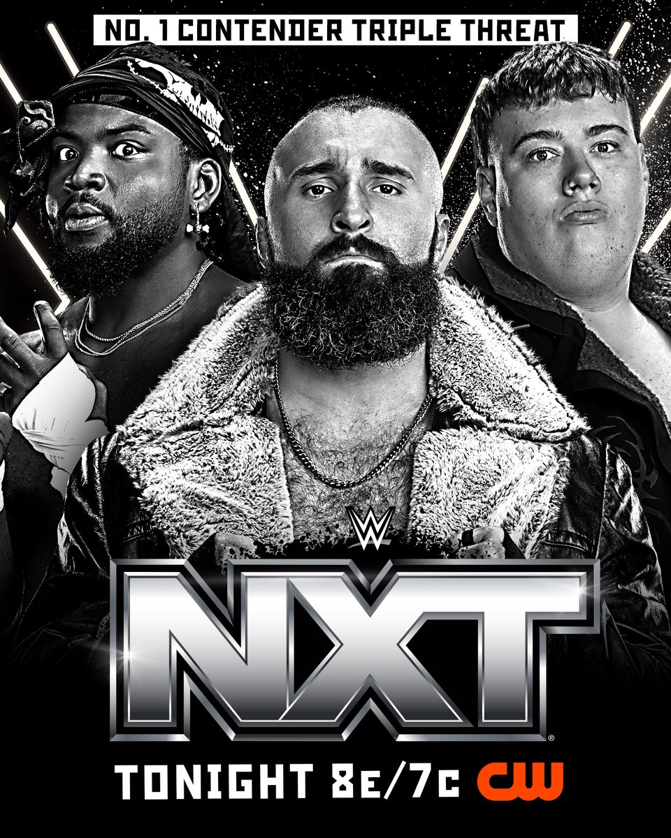 WWENXT's tweet photo. Who will be next in line for the NXT Championship when @SaquonOffWwe, @TonyDangeloWWE and @MasonRook_wwe square off in a No. 1 Contender's Triple Threat Match TONIGHT on #WWENXT?!

📺 8 ET/7 CT on @TheCW https://t.co/rh0MEZxXk9
