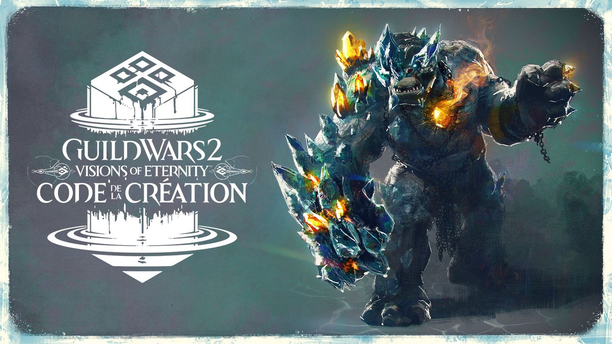 GuildWars2_FR's tweet photo. L'apothéose de Visions of Eternity est là ! Explorez les Crevasses aux sources des lignes de force, dévoilez six chapitres d'histoire et relevez les défis de « Code de la création ». Qu'attendez-vous le plus ? #GuildWars2 https://t.co/8DJZ4vWrlJ https://t.co/4FEhnXe5xB