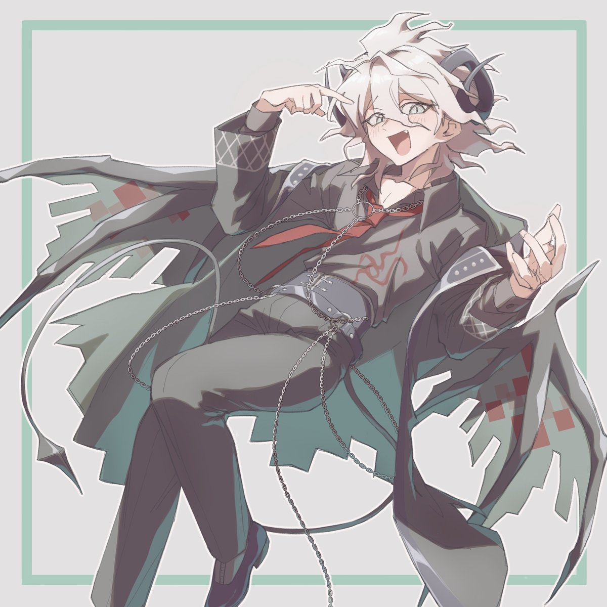 meganeko_5517's tweet photo. ずっと放置してた色付き練習用の😈狛枝仕上げました https://t.co/gyACbM23U6