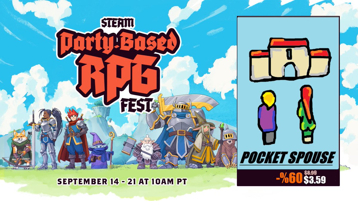 Pocket_Spouse's tweet photo. Currently 60% Off! #PlayB3yond #PartyBasedRPGfest #Steam #Sales https://t.co/hpnJRl8trq