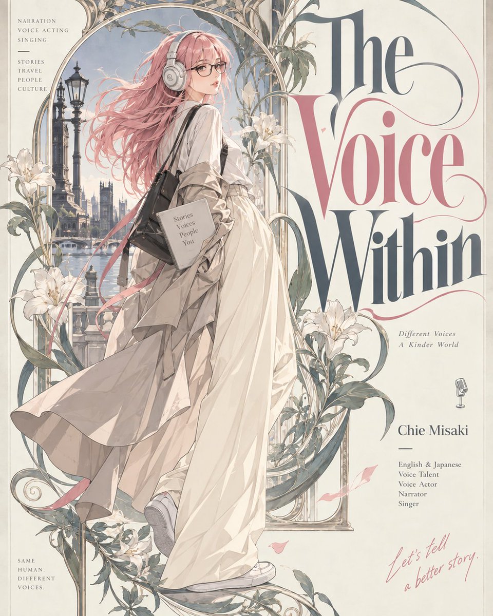 chiemisaki_'s tweet photo. レコーディングスタジオに向かう
ロンドン在住ナレーターChie🇬🇧🎙️

"The Voice Within"

『内なる声』

声に宿る、自分の素直な感情。

その響きが、人の心を揺さぶる。

そんなナレーションを目指しています💓

👇今回もミヤマさんの素敵なプロンプトで生成しました https://t.co/ya4D76dh1r