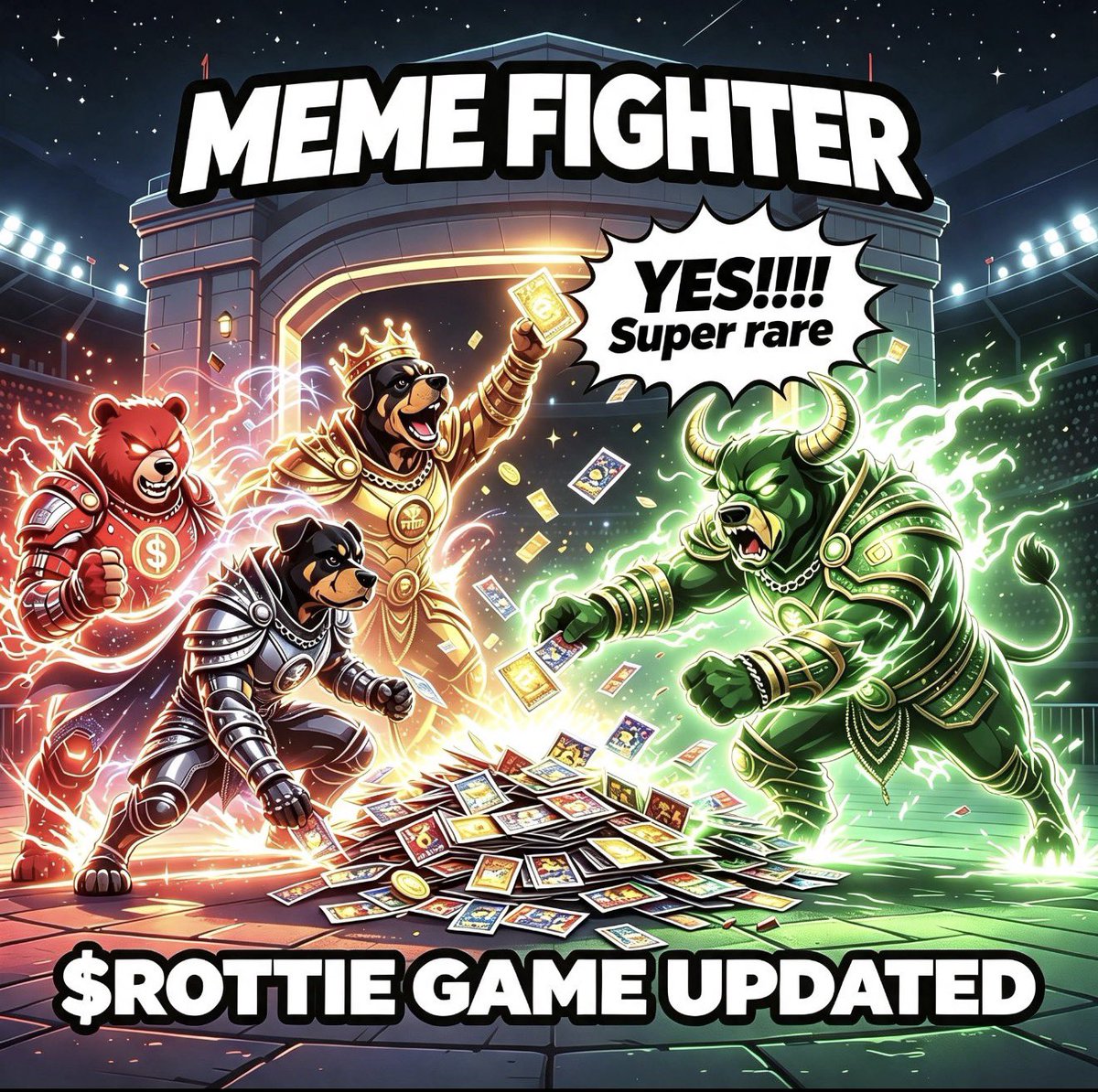 rottiedafirst's tweet photo. 🎮 MEME FIGHTER — $ROTTIE ARENA 🎮

🔥 GAME UPDATED — BIG CHANGES LIVE! 🔥

✅ Collectibles System — unlock exclusive items using in-game coins
✅ Earn Coins By: Playing the game • Sharing the app with friends & family
✅ Cloud Save Data — your collectibles & progress saved to your profile, never lost!
✅ 7 BRAND NEW LEVELS added
✅ 6 NEW CHARACTERS joining the fight
✅ Unlock: New skins, special events, rewards & MORE 

https://t.co/4H4WB012jj

https://t.co/kZGoZKTRz8

https://t.co/5yIxxJrjDL

📢 COMPETITIONS UPDATE: Tournaments & giveaways will resume as soon as I’m out of hospital — apologies for the delays, thank you for your patience & support 🙏💛

👑 $ROTTIE — WE BUILD, WE FIGHT, WE HOLD THE LINE 🚀