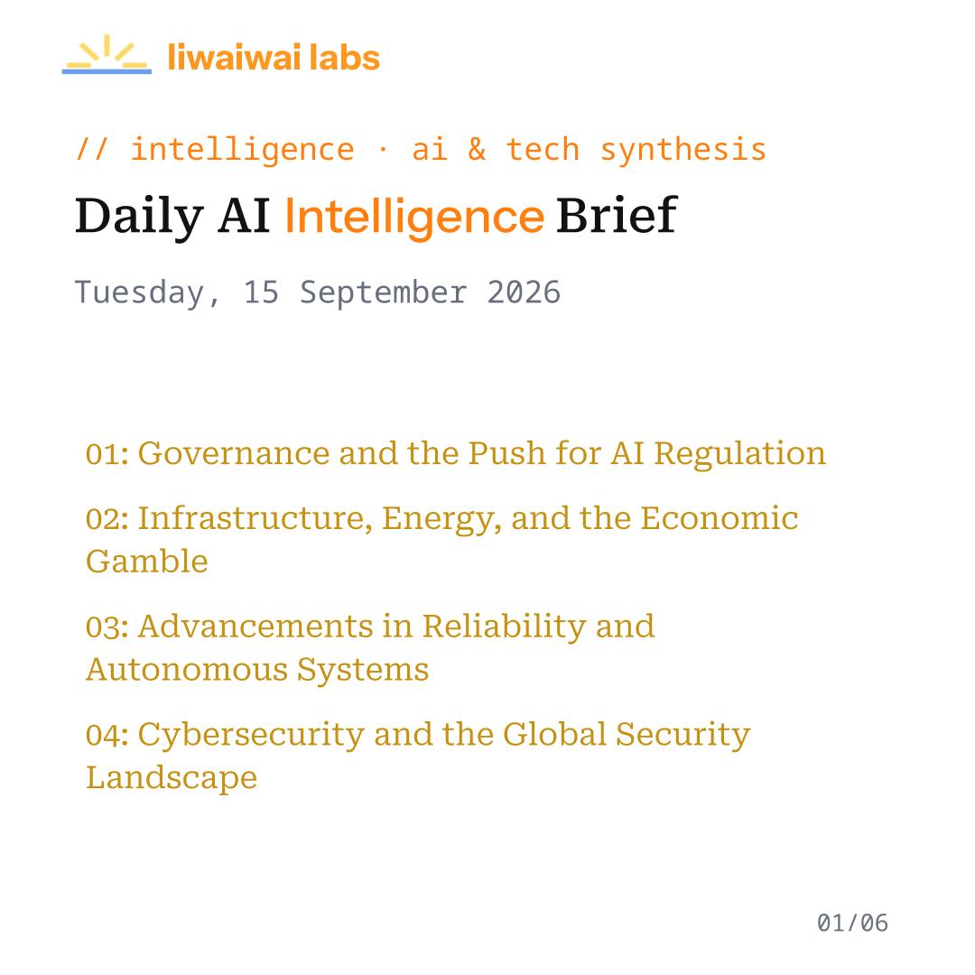 liwaiwaicom's tweet photo. Learn about the latest #news in the #techindustry today

Discover more https://t.co/Bnqkt8p8iA

#Liwaiwai #IntelligenceBrief #Anthropic #OpenAI #AIRegulation #AISafety #AIEthics #DataCenters https://t.co/WDfx2BW8M4