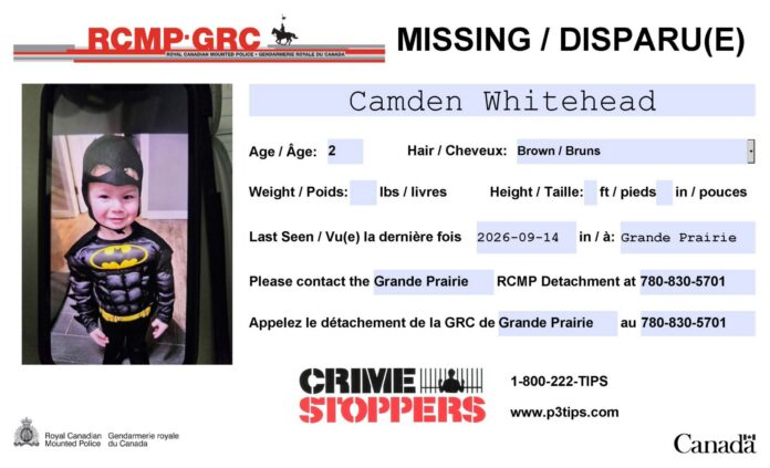 963sunfm's tweet photo. RCMP seeking public’s assistance in locating missing two year-old https://t.co/Ml2cRDgGeK via @My Grande Prairie Now #gpab #yqu #countygp #mdgreenview #yxj #ydq #fortstjohn #dawsoncreek https://t.co/hQMequmXTq
