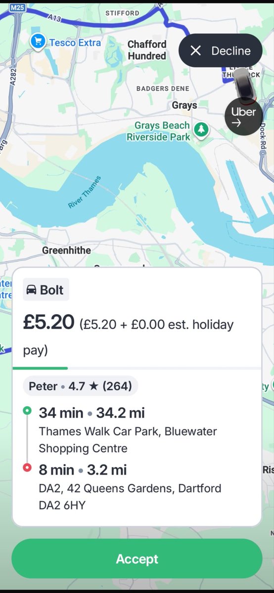 bliss27's tweet photo. How is this legal ? 7 pence a mile and they are still in operation? Totally disgusting.. @boltapp @TfLTPH @TfL @IWGBunion @GMB_union @MayorofLondon @SadiqKhan @andyburnham https://t.co/Dz2Bns59W7