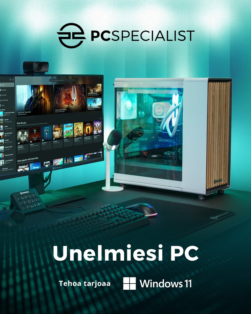 PCSpecialistFI's tweet photo. Unelmiesi PC on vain muutaman klikkauksen päässä. Konfiguroi pöytäkone juuri omien tarpeidesi mukaan. Powered by Windows 11.

Rakenna järjestelmäsi ➡️ https://t.co/MKrmekB8N7 https://t.co/hpRlnGthhx