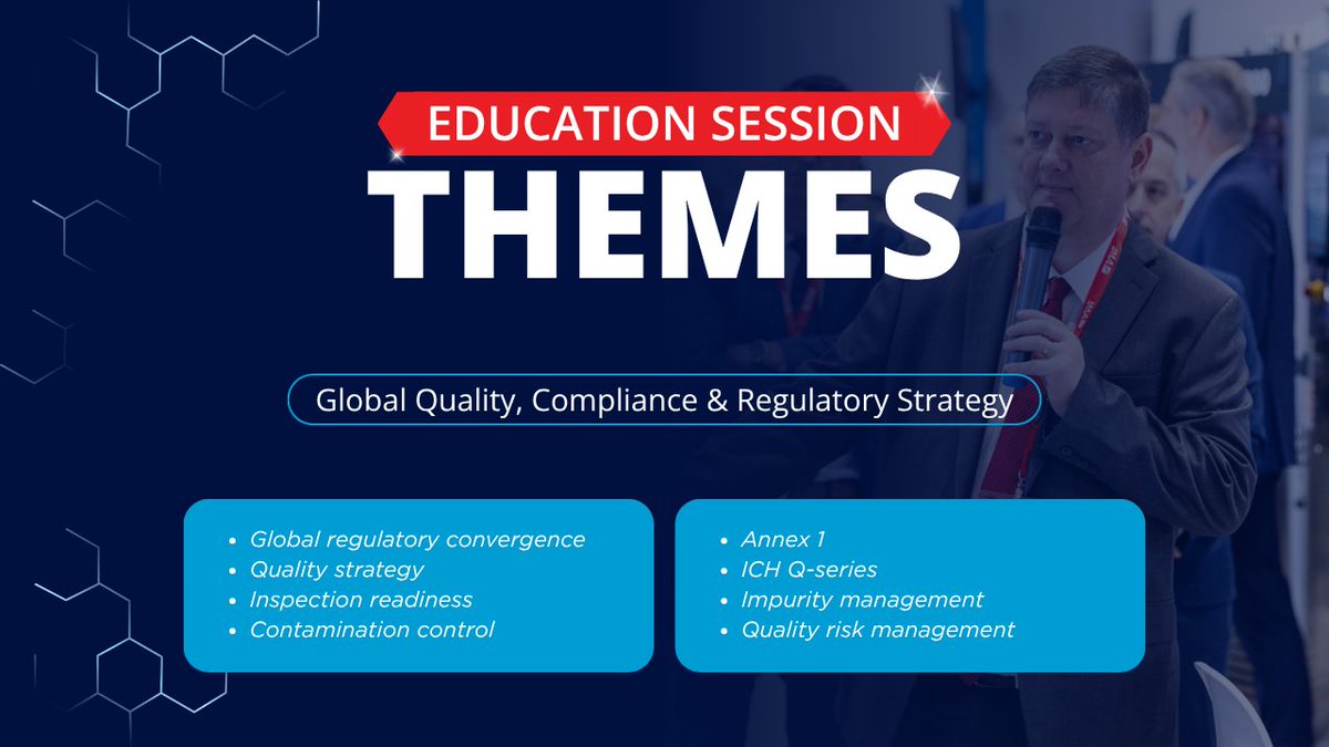 INTERPHEX's tweet photo. What will pharma be talking about in 2027? Start here.👇

🤖 AI, Digital Manufacturing &amp; the Connected Pharma Enterprise
🌎 Global Quality, Compliance &amp; Regulatory Strategy

Get a first look at what’s ahead for the #INTERPHEX2027 Education Program: https://t.co/ortDp789t7 https://t.co/iH1sv9YVgg