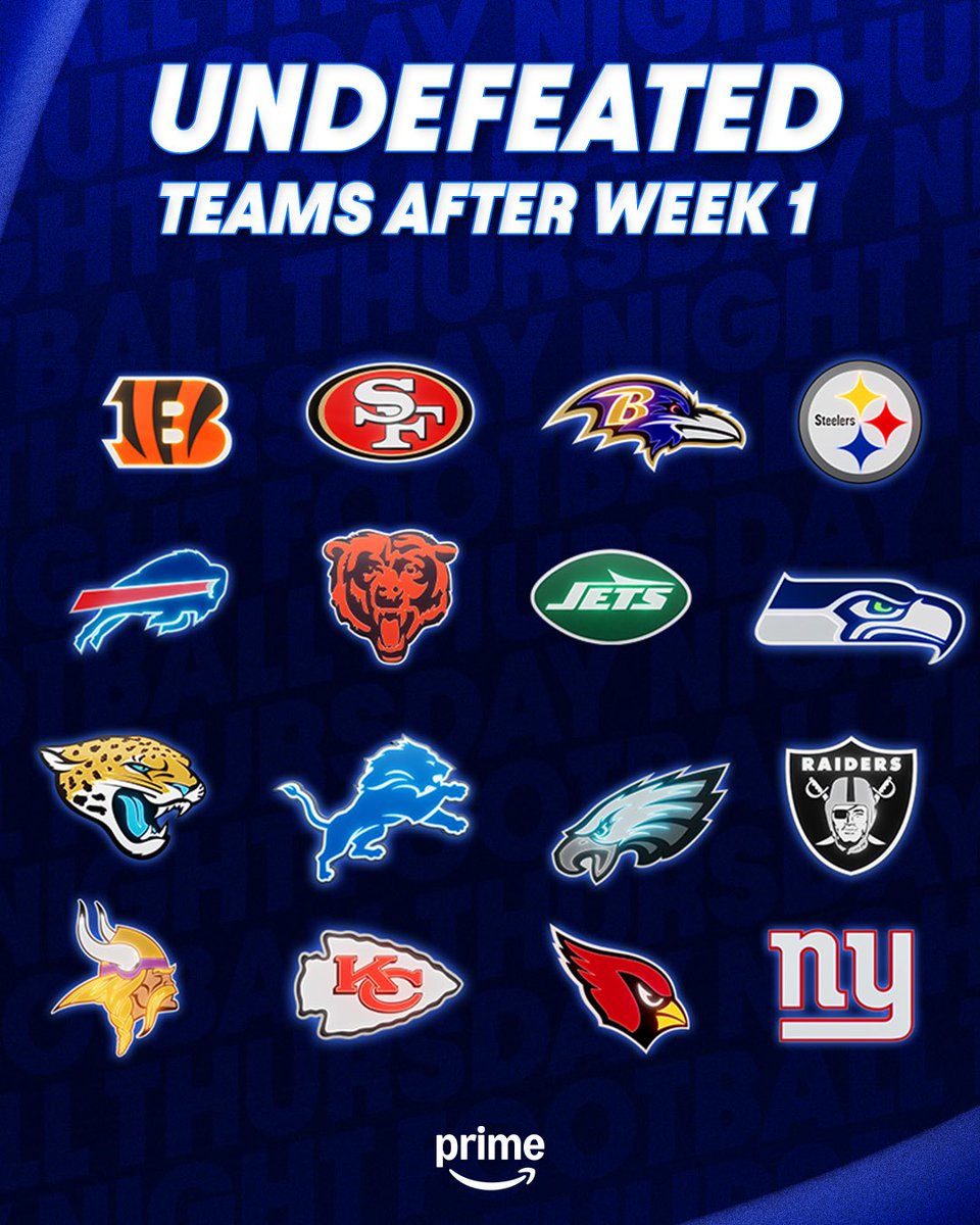 NFLonPrime's tweet photo. Like if your team is 1-0 👀 https://t.co/eHAZU5BFJj