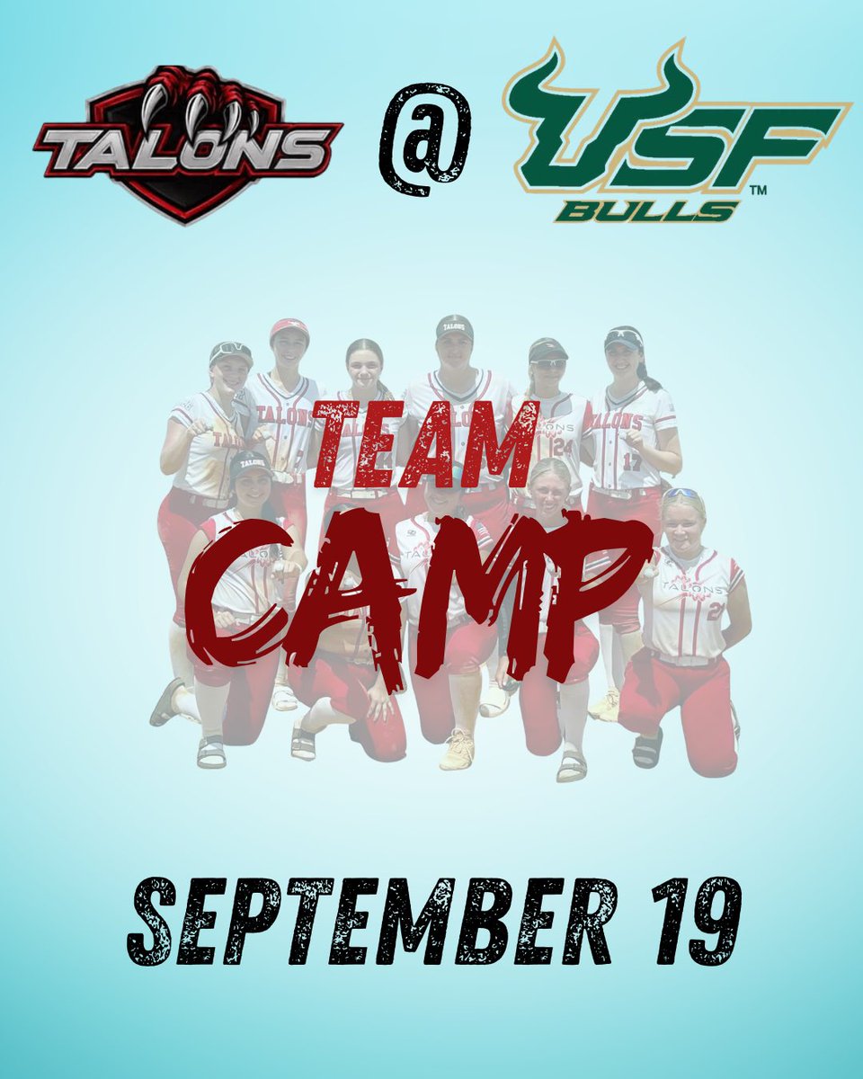 TalonsSoftball's tweet photo. Next up for #TalonsRed 18U: USF Team Camp 🥎 @USFSoftball https://t.co/wrJSICspoh