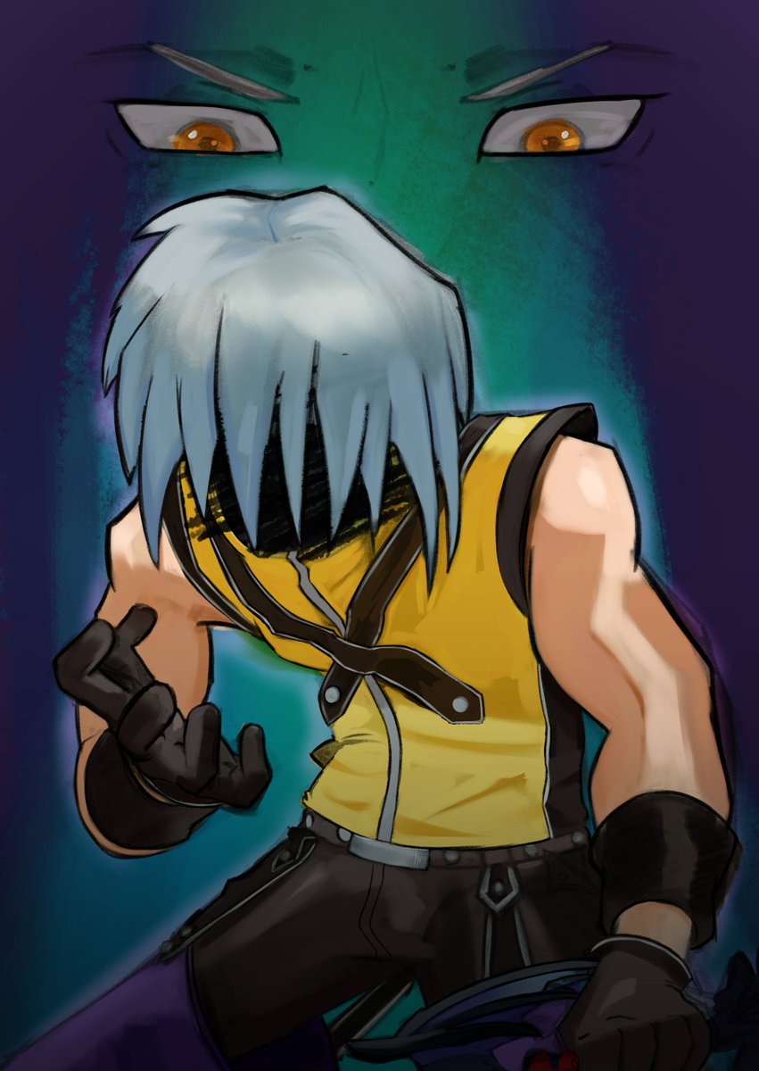 Mlickles's tweet photo. painted in a sketch i did around the time i finished chain of memories. i didnt expect to like Riku's side as much as i did https://t.co/wT66nYkK4K