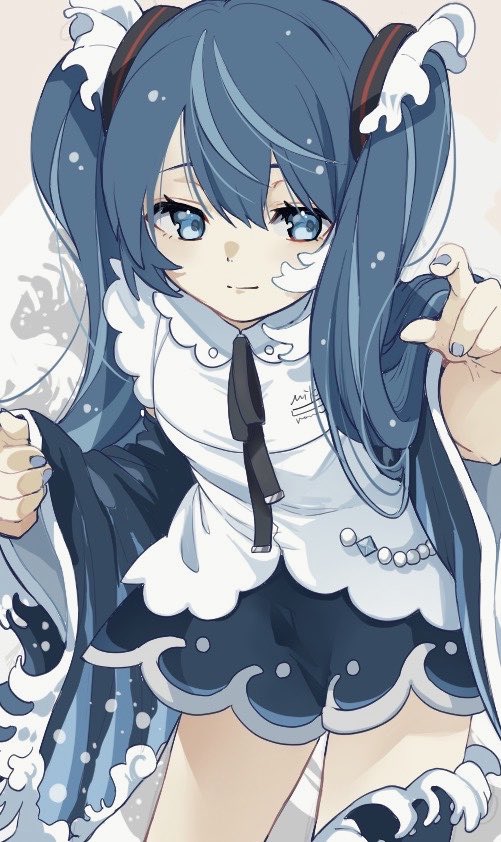sssss_1028_'s tweet photo. #葛飾北斎 × #初音ミク https://t.co/qgEP4dK6IC