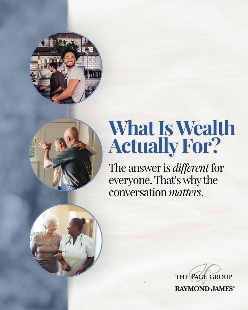 DanielleTPGadv's tweet photo. One question can change an entire financial plan:

What is your wealth actually for?

The answer is rarely a number. It's about the people, opportunities, and life your financial decisions are meant to support. https://t.co/mevT8JgCfv