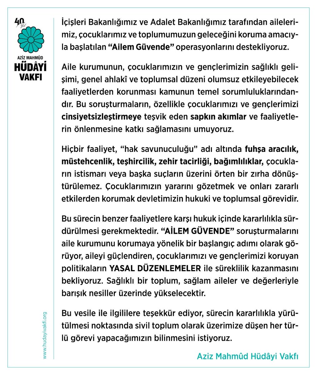 hudayivakfi's tweet photo. “Ailem Güvende” operasyonlarını destekliyoruz... https://t.co/5kalRJJdaP