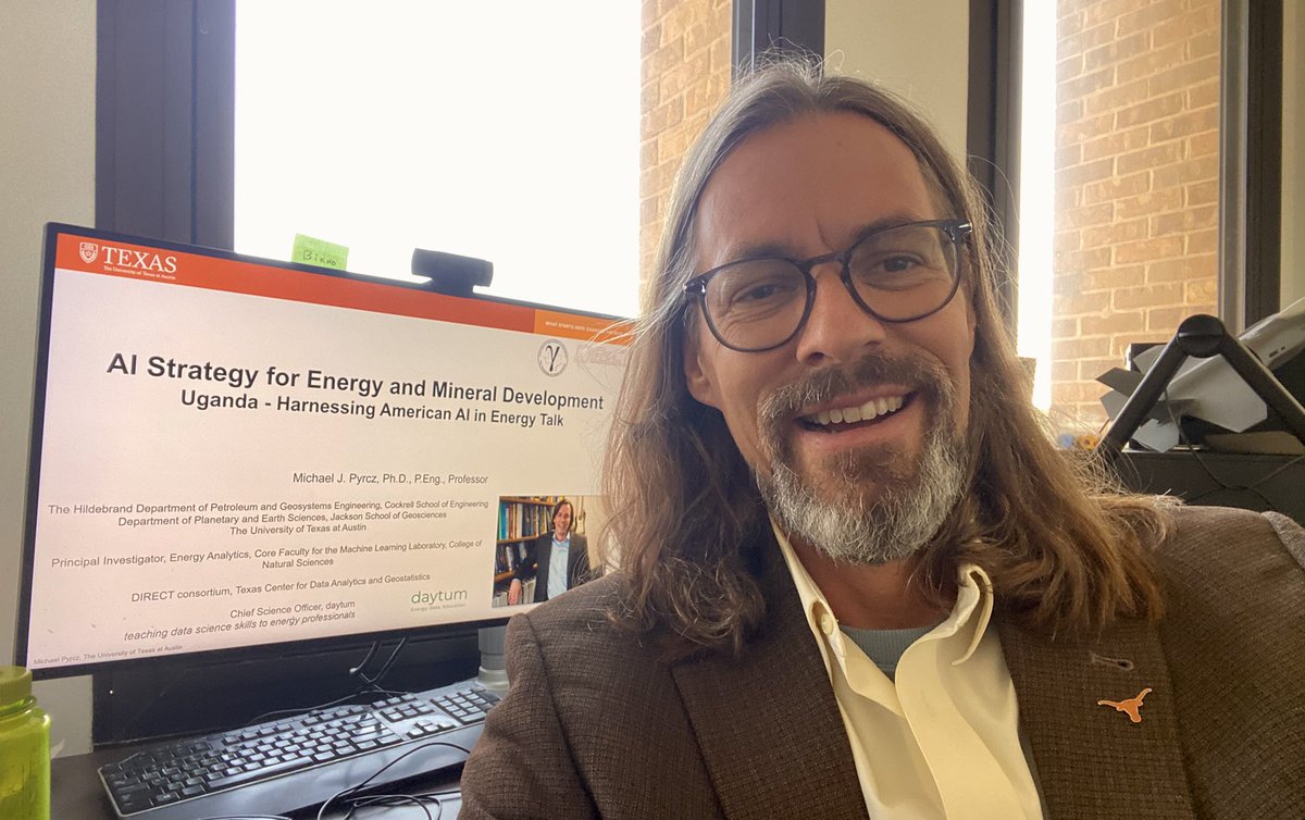 GeostatsGuy's tweet photo. Just gave a talk to industry and government leaders, along with students in Uganda, Africa, titled:

“AI Strategy for Energy and Mineral Development”

My appreciation to Lana Surface, 
U.S. Foreign Service Officer (@StateDept), for the invitation.

There were so many excellent questions and thoughtful conversations. In my parting remarks, I shared a little about my commitment to open, shared educational content and making knowledge accessible to anyone who wants to learn.

I lived in East Africa before I started university, and in so many ways, the experience found its way into my heart.

Ni mahali pazuri na watu wazuri sana! 🇺🇬❤️

@UT_PGE @CockrellSchool
