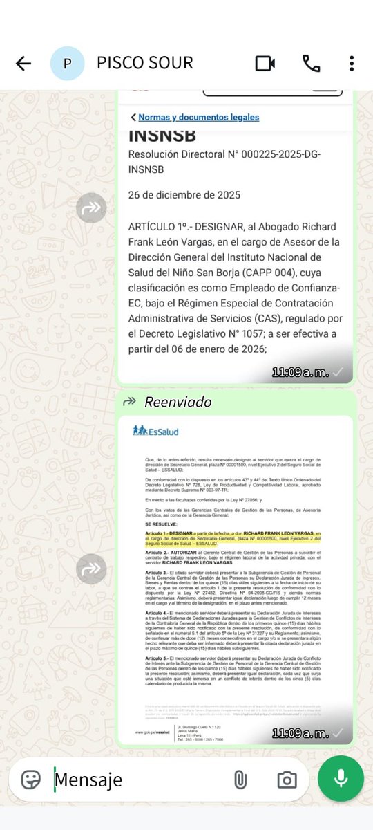 AgenciaAci's tweet photo. KEIKO, GALARRETA, SHEPUT,  lleva al desastre a ESSALUD.
Empezó la MUDANZA del MINSA a ESSALUD. 
ZULEMA TOMAS, designa a Frank León del MINSA como Sec. Gen. en ESSALUD. 
MINSA en caos y desgracia por esta gente y ZULEMA los lleva ?
CAMBIO de moco por baba. https://t.co/WzMOGtCqTY