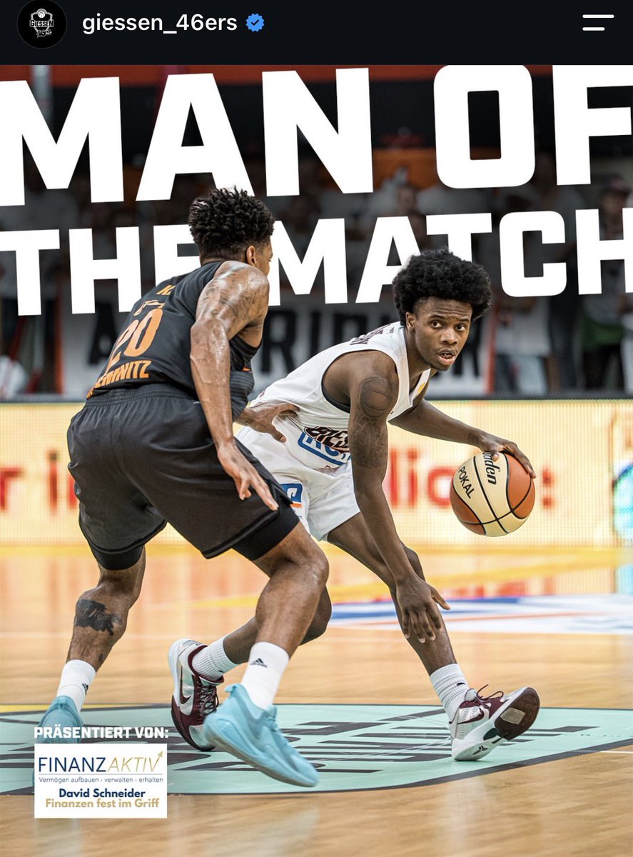 NCThunderwolves's tweet photo. 🚨#ROLLWOLVES ALUMNI ALERT! 🚨

Earlier this week, 2020 graduate @_Nigel___ scored 16 points in his debut with the @GIESSEN46ers in Germany! 

Nigel helped @niagaracccMBB reach the Elite Eight in 2019 and the regional final four in 2020 and later played @CCSU_MBB! 

#RollWolves https://t.co/vxfGYRg6i0