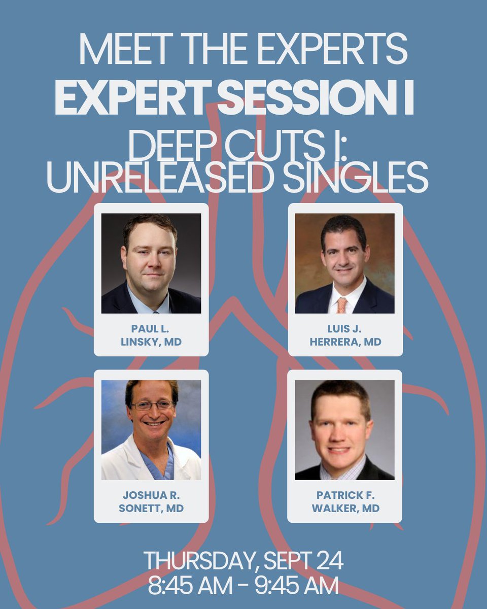 ECTSS_CTsurg's tweet photo. π« Thoracic Expert Session I is coming to the ECTSS Annual Meeting! Join leading experts for insightful discussion, practical takeaways, and the latest in thoracic surgery.
π JW Marriott Clearwater Beach, Clearwater, FL
π
September 23β26, 2026
Donβt miss it! #ECTSS2026 https://t.co/ldBX0Tac4B
