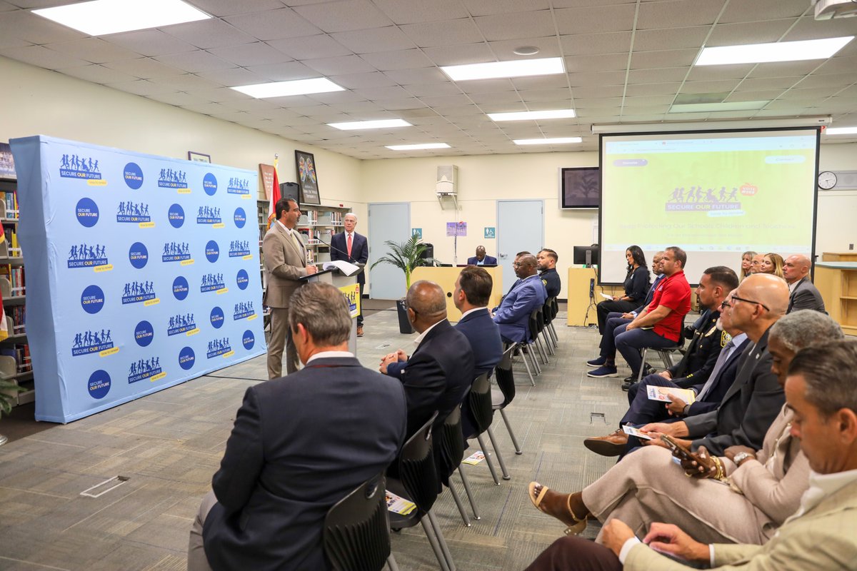 MiamiSupt's tweet photo. On the forefront of our education are our teachers, helping students fulfill their dreams. Investing in them is the best investment we can make to ensure we have the best preparing our students for the future.

Safety and security are critical in today’s society. With one team and one police department dedicated to education—500 strong—our children and staff are safe, adding immense value to our entire school community.

Education is a priority of society. #SecureOurFuture