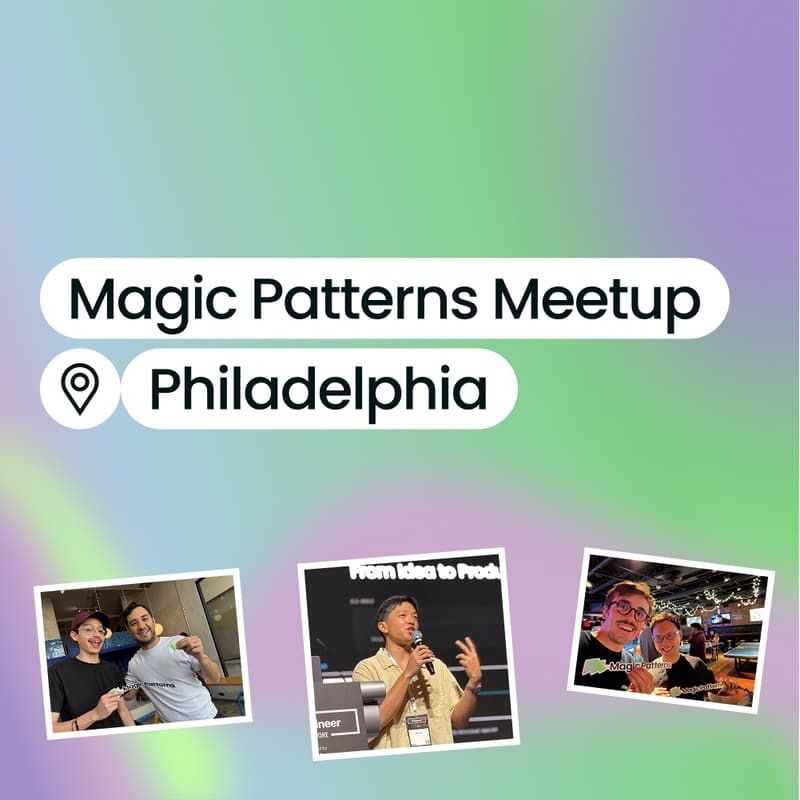 magicpatterns's tweet photo. Are you a builder in the Philadelphia area?

Join us September 22 at 6pm at Indy Hall for a free AI Builder meetup with fellow designers, PMs, and builders.

Come swap ideas, learn from other teams such as @try_headway and @FreedomMortgage, and meet people figuring out what’s next in product building. Pizza’s on us. 🍕

📍 Indy Hall, Philadelphia
🗓 September 22 · 6pm
🎟 Free to attend

RSVP: https://t.co/sTvRDOg23i