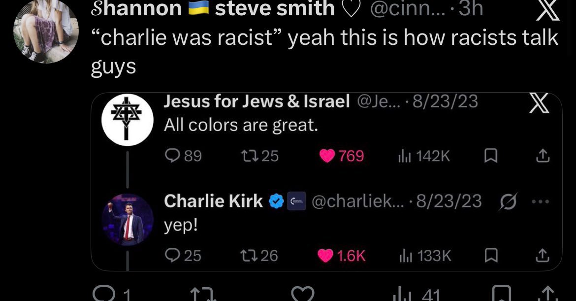Kyouyoby's tweet photo. @0fbprj She changed her sp but defending Kirk isn’t a racist while having MAGA moots should tell anyone enough https://t.co/6i4EifDmTA