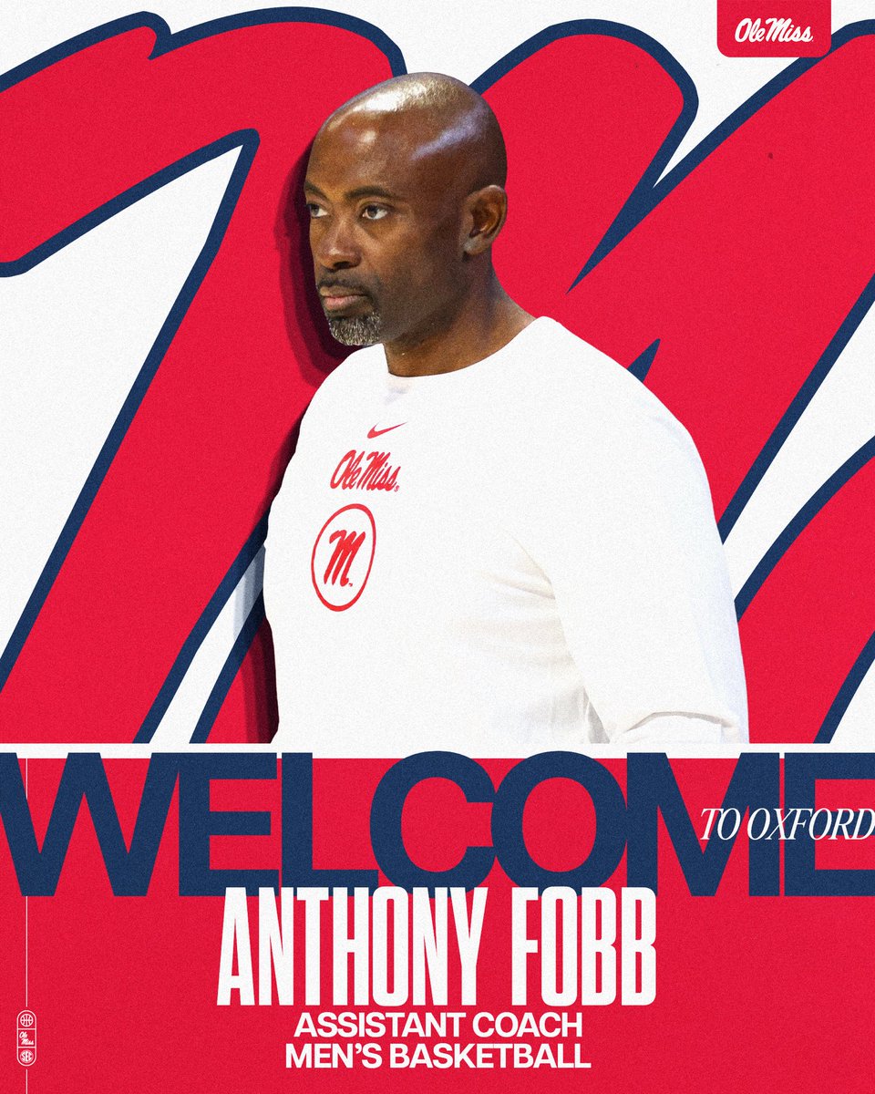 OleMissMBB's tweet photo. Welcome to the Sip, Coach Fobb‼️

Read more: 
https://t.co/DsROW7uua9 https://t.co/nuo1HwfTgb