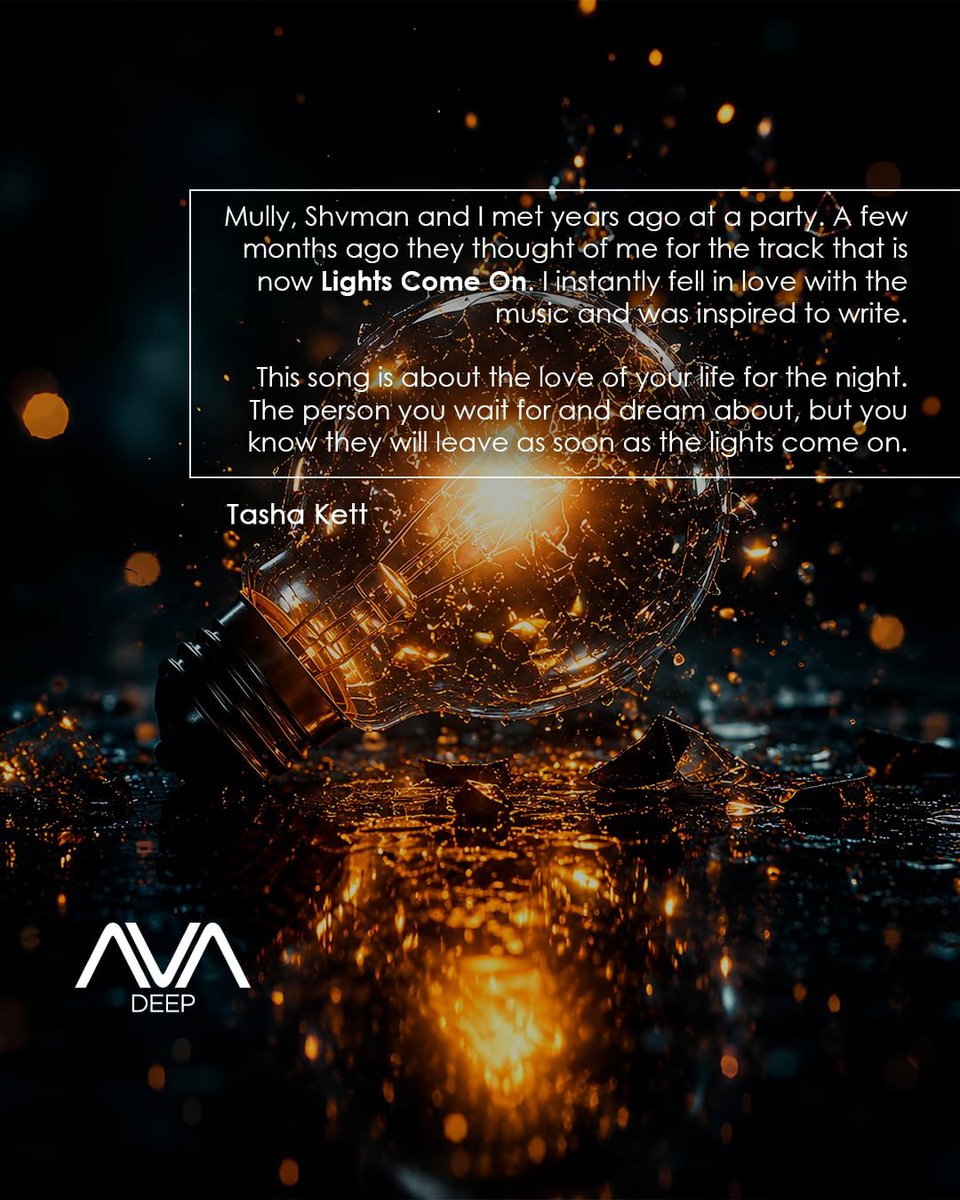 AVARecordings's tweet photo. . @mullyofficial_ and @officialshvman team up with Tasha Kett on Lights Come On, a beautiful deep progressive trance journey that blends captivating vocals with a smooth, atmospheric groove. https://t.co/qONcECuezW