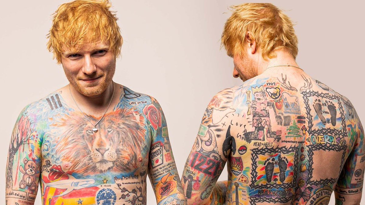 josiahhughes's tweet photo. one thing about ed sheeran is he does have the coolest tattoos literally of all time https://t.co/nbpwGal7OE