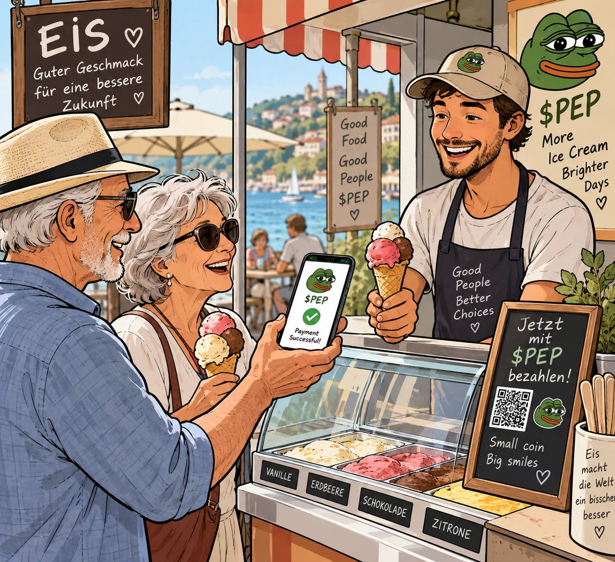 rnschering's tweet photo. From meme โ $PEP money โ #pepecoin economy. #usepep https://t.co/nSdIzAupnT