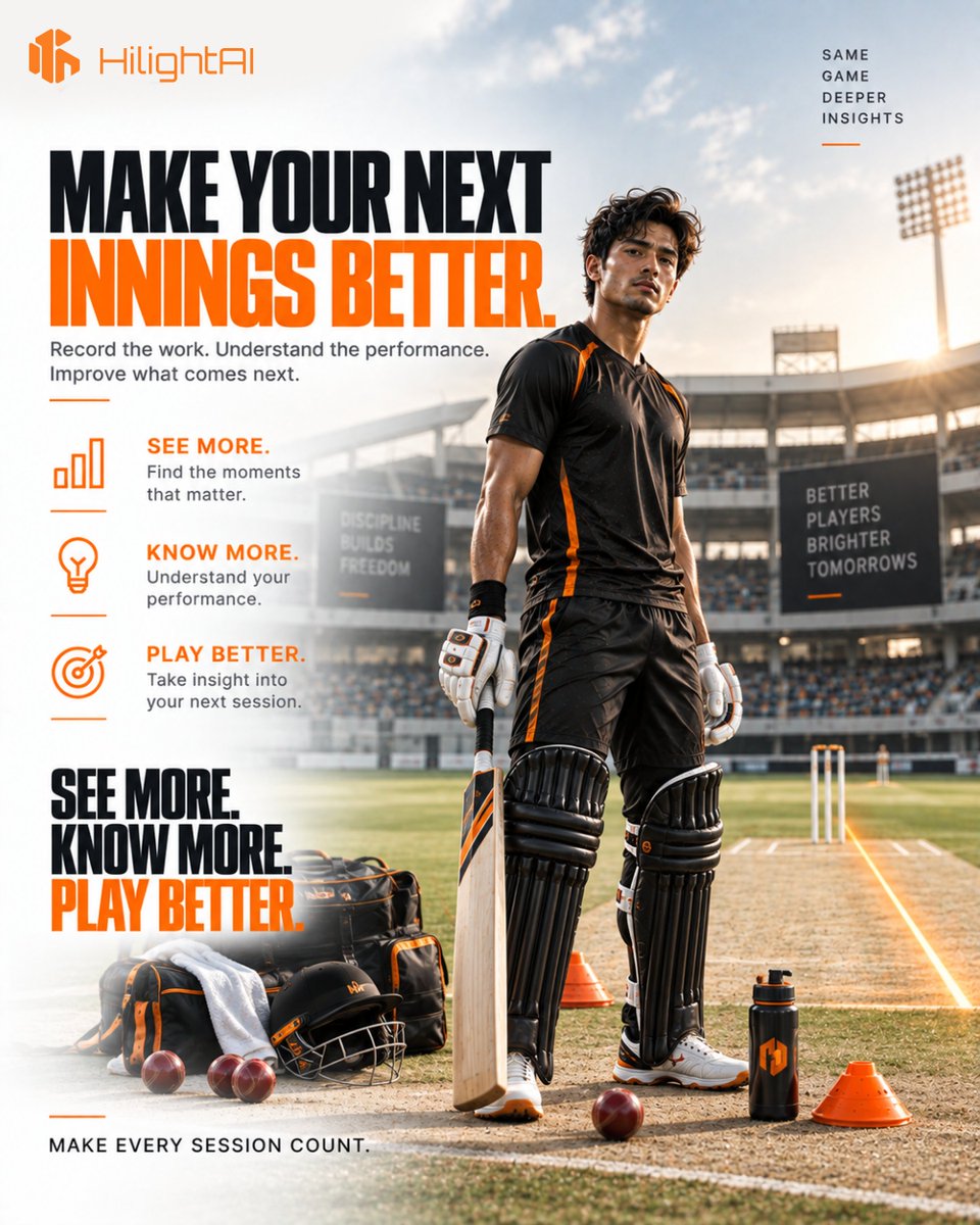 HiLight_AI's tweet photo. Every Ball Reveals More. Analyze Your Cricket. Play Better. 🏏
 
👉 Analyze your cricket performance with HiLightAI and make your next innings better.

#HiLightAI #CricketAI #CricketAnalytics #CricketPerformance #CricketTraining #CricketAnalysis #SportsAI #SportsAnalytics https://t.co/ibNbqeRwQ2