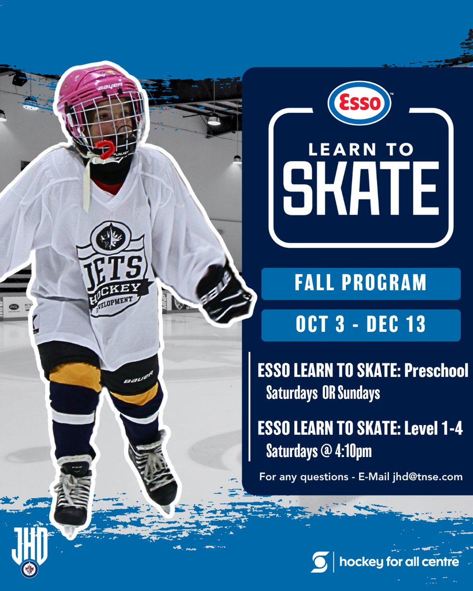 hockeyforallctr's tweet photo. Every skater starts somewhere. ⛸️

Esso Learn to Skate - Preschool: https://t.co/kL8Ob7KbKD

Esso Learn to Skate - Levels 1-4: https://t.co/1WvjWDPXij

If you have any questions, contact our team at jhd@tnse.com https://t.co/f8DQDa4HKJ
