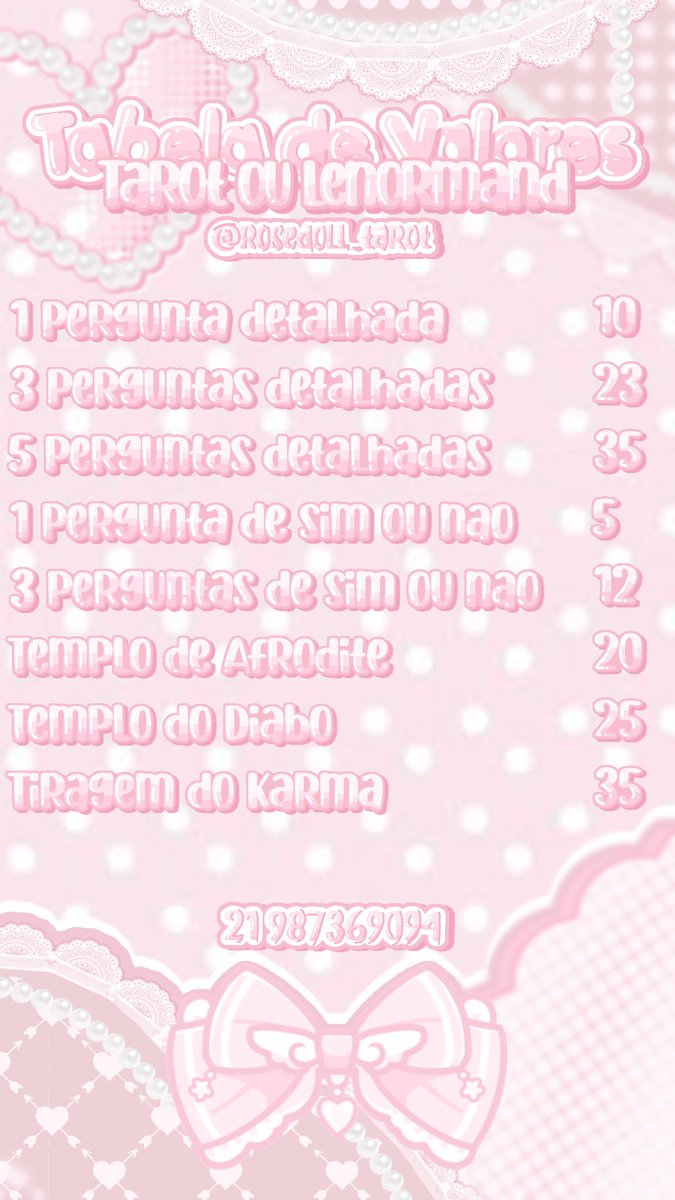 RosedollTarot's tweet photo. – Mesa Aberta⋆˚𝜗𝜚˚⋆
   – Leituras de Tarot ou Lenormand

Entre em contatoજ⁀➴
https://t.co/xyHkBnj2f5…

─────────୨ৎ─────────

🏷 Consulta ┆Tiragem┆ Baralho ┆Espiritual┆ Consulentes https://t.co/xr7ubtoCnf