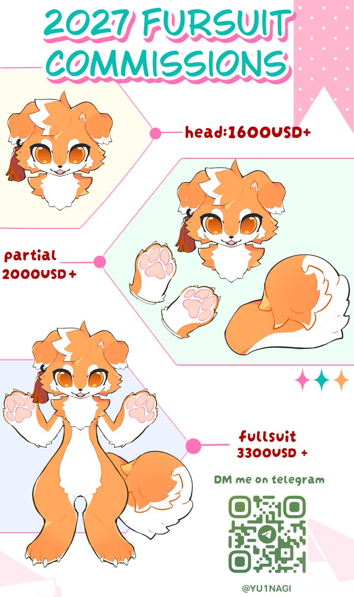 Yu1Nagi's tweet photo. ⭐️Commissions Open⭐️
Hello everyone!! This is my very first commission opening! I hope everyone enjoys my style!!🥰🥰

My works and pricing are shown in the images below!!! If you’d like to have a commission with me, please fill out this form: https://t.co/FzI2IKSdW7

This batch of commissions will be produced in 2027, with 4–6 slots available

After you submit the form, I will DM you a quote along with an estimated completion timeline (e.g. finished by March 2027). Once payment is made, your slot will be reserved and you will be placed in the production queue!

You can also DM me here for a quote or to commission me: https://t.co/JgIjRUTQQa