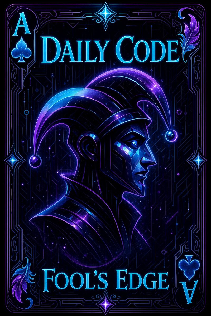 FoolsEdge8's tweet photo. 🃏 FOOL’S EDGE DAILY CODE
9/15/2026

UD: 7
Energy: 1 • 1 • 7

INITIATE. SEPARATE. STUDY.

Today rewards the sharp-eyed Fool, not the action junkie.

Don’t chase the crowd. Find what they missed.

🎯 Research > impulse
🃏 Edge > hype

#FoolsEdge #Numerology https://t.co/ftst977EhY