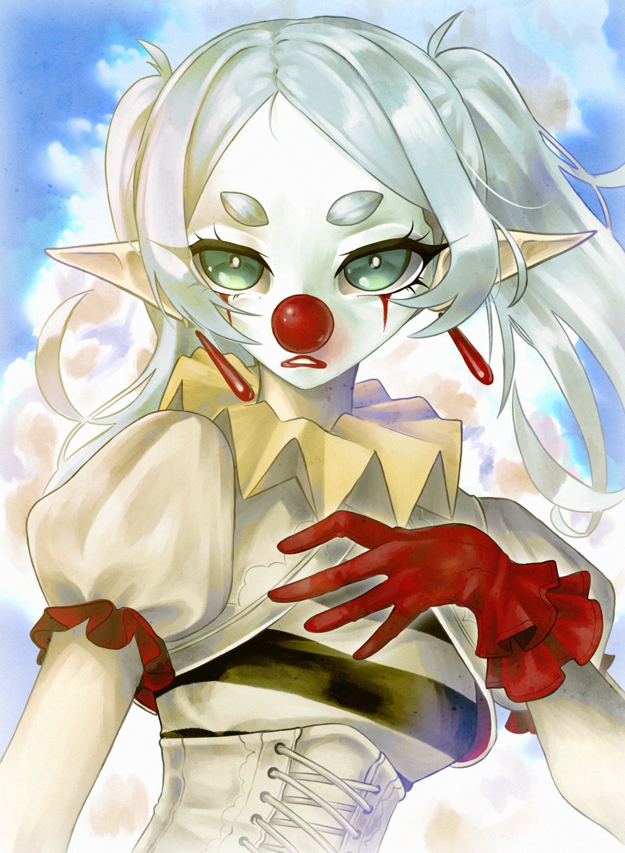uyyu_art's tweet photo. Clown Frieren #frieren https://t.co/AYM59cGCl0