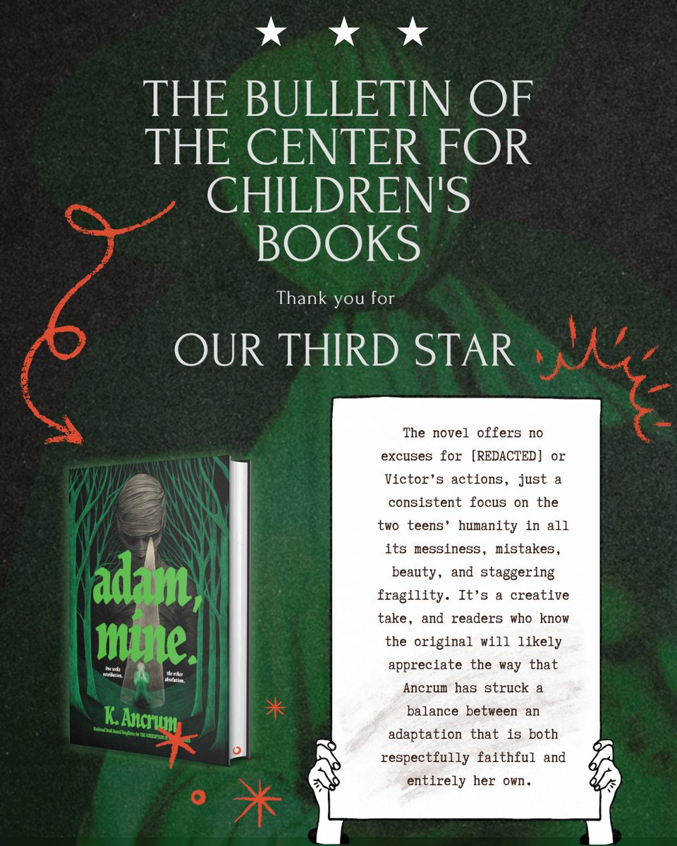 KaylaAncrum's tweet photo. Post Hack Lockout ADAM MINE Round Up News:  

This Frankenstein Love Letter of Mine got 4 trade review stars!! All but Kirkus who gave it an audiobook award instead (more on that below) https://t.co/ECouYCKF6D