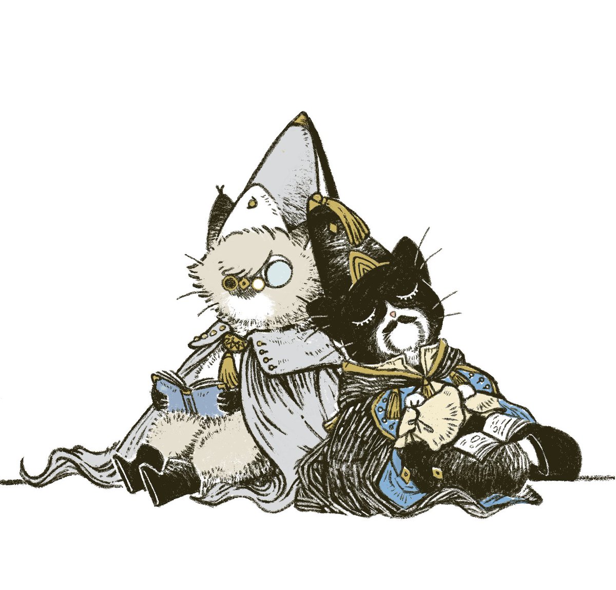 weiyuzhi's tweet photo. I find that I really love to draw Orufrey Cat. They are so  cute.😚😚 https://t.co/kh9Ava5LdC