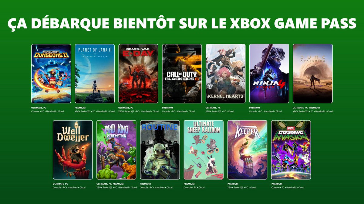 Xboxlivefr's tweet photo. Voici la deuxième sélection des jeux #XboxGamePass pour ce mois de septembre. https://t.co/mibP4DdEVn