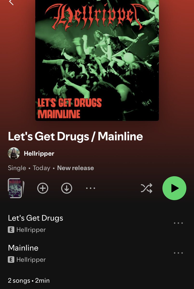 JBradshawLLB's tweet photo. Hellripper got in on the singles drop today too with this cheeky little number 🔥 https://t.co/9k7rbgFgdw