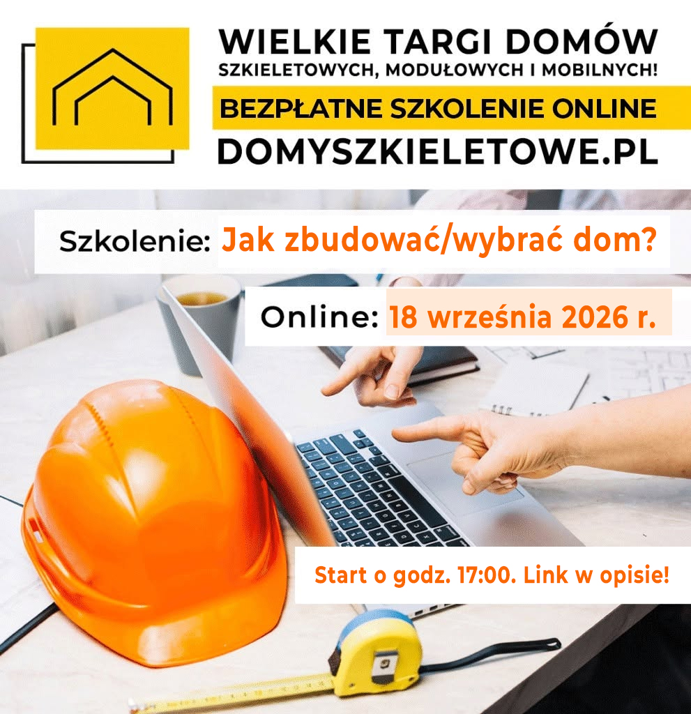 budujemydomy's tweet photo. 💥UWAGA‼️ 🎉 Bezpłatne szkolenie online - https://t.co/k8xH0ntWhw: Jak zbudować/wybrać dom? - dla uczestników Wielkich Targów Domów Szkieletowych, Modułowych i Mobilnych w Poznaniu!🎟️🏡

To już w najbliższy piątek, tj. 18 września 2026 r., w godzinach: 17:00 – 20:00, odbędzie się kolejna, już IV edycja szkolenia https://t.co/k8xH0ntWhw pt.: „Jak zbudować/wybrać dom?” 🏡 

Link do szkolenia online: https://t.co/KDAbRIozXW

➡️ O szkoleniu:
W trakcie szkolenia nasi eksperci/wystawcy Wielkich Targów Domów Szkieletowych, Modułowych i Mobilnych w Poznaniu, swoimi prezentacjami przybliżą nas do odpowiedzi na pytanie: Jak zbudować/wybrać dom? 🏡
Podczas szkolenia przekażemy elementarną wiedzę dotyczącą nowoczesnego budownictwa📚.

Tematy prelekcji:

➡️ “Projektowanie domów szkieletowych – poprawna budowa przegród w drewnianych domach szkieletowych” – Architekt Marek Stawiarski – DRVA Architektura.

➡️ “Dom marzeń czy finansowa pułapka? Jak nie wpaść w kłopoty przy zakupie działki i budowie” – Adam Kabaciński – Istne Biuro

➡️ “Raypath – czysty i zdrowy dom” – Irmina Olejnik-Czerwonka – Raypath

➡️ “Szkolenia praktyczne: Budowa domu szkieletowego - najciekawsze pytania Absolwentów” – dr inż. Marcin Gibert – Akademia https://t.co/k8xH0ntWhw

➡️ “Wielkie Targi Domów Szkieletowych Modułowych i Mobilnych w Poznaniu” – dr inż. Marcin Gibert – https://t.co/k8xH0ntWhw

Zapraszamy serdecznie i do zobaczenia na szkoleniu🎉

#szkoleniebudowadomu #szkolenieonline #budowadomu #jakzbudowacdom #targidomów #domymodułowe #domyszkieletowe #domymobilne #wystawadomow

➡️ Informacje o najbliższych Wielkich Targach Domów Szkieletowych, Modułowych i Mobilnych (25-27 września 2026 r., Enea Stadion w Poznaniu):

Strona internetowa targów: https://t.co/Z42I28JhrC

Wydarzenie w serwisie Facebook: https://t.co/eaAr1K1o4S

🎟Kup bilet w promocyjnej cenie na najbliższe targi w Poznaniu już teraz👉 https://t.co/uoYrjbJjIU

📣 Chcesz zostać wystawcą?
Razem z nami twórz to spektakularne wydarzenie! ✨
📞 Zadzwoń: 500 700 246
📩 Napisz: kontakt@domyszkieletowe.pl

Oferta dla wystawców: https://t.co/bPcymqgk9r

🔜 Do zobaczenia na Wielkich Targach Domów Szkieletowych, Modułowych i Mobilnych w Poznaniu!🎉🏡

👷‍♂️ Organizator: https://t.co/k8xH0ntWhw