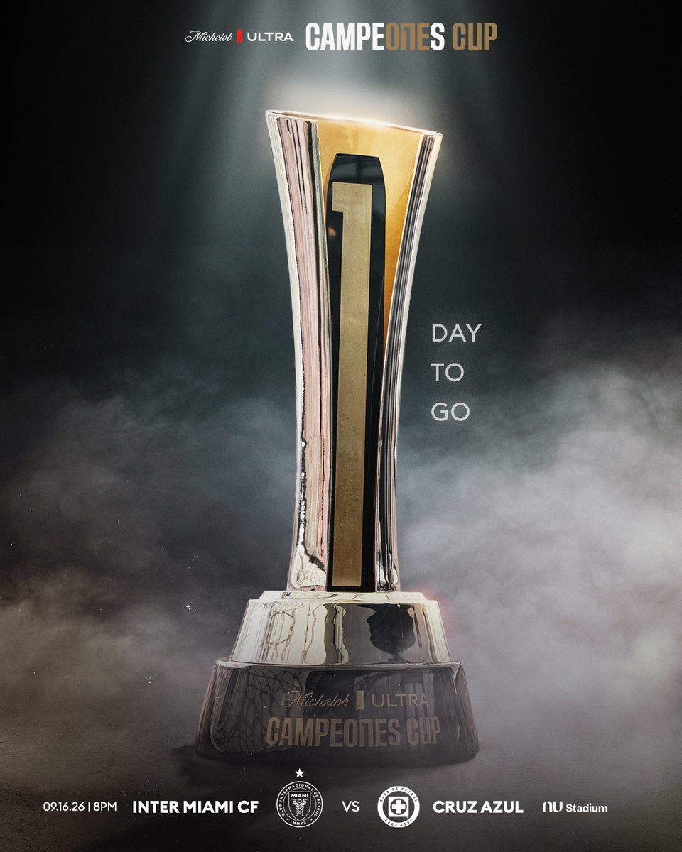InterMiamiCF's tweet photo. The countdown is 🔛🏆

🔗 Get your tickets: https://t.co/cNLI5ihggW https://t.co/KnveYKykJ1