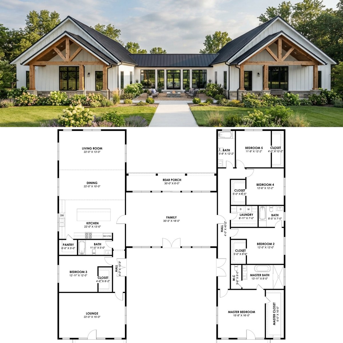 BarndoLife's tweet photo. Could this H-shaped barndo work for your family?
