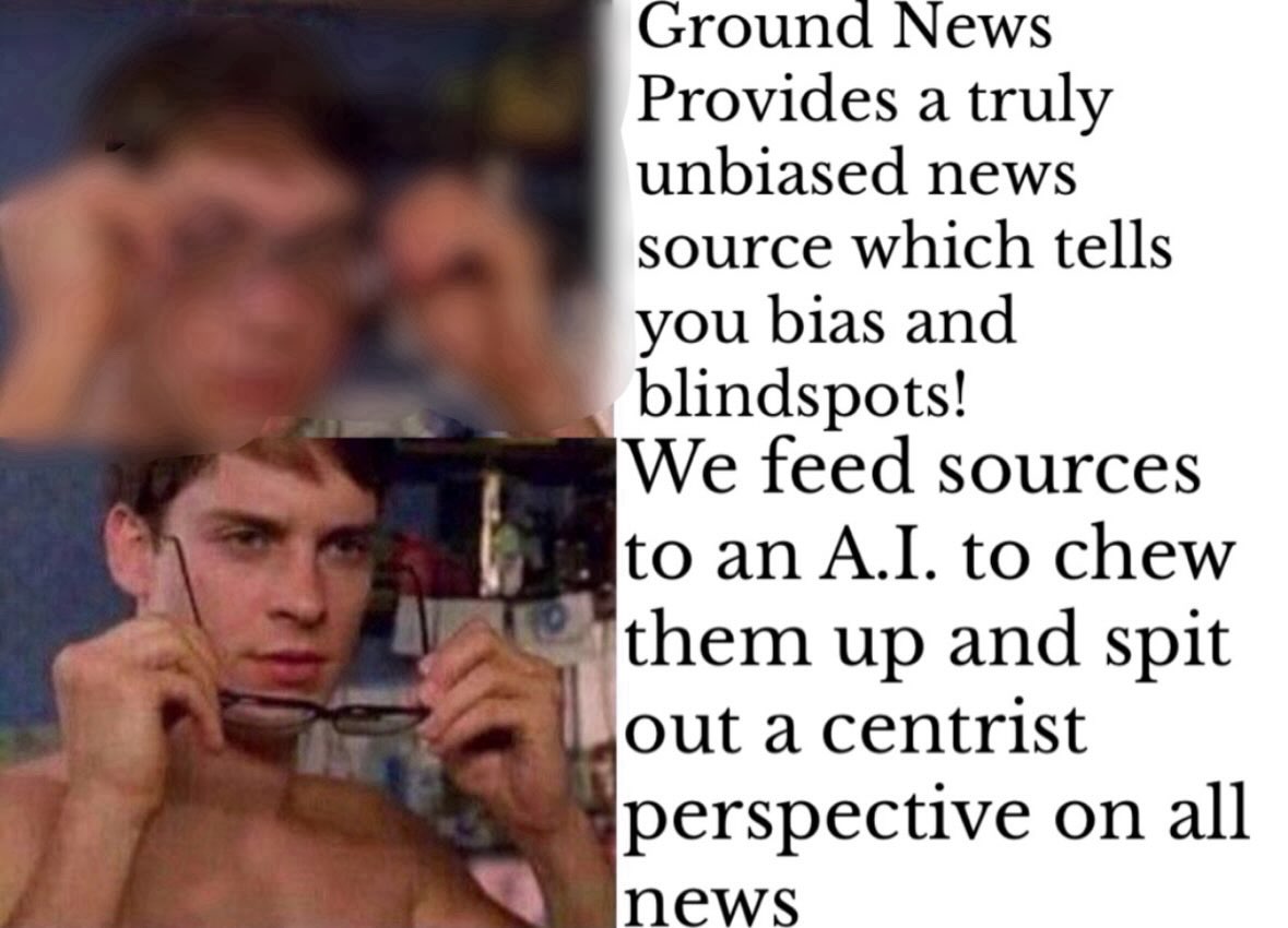 RachelCryar's tweet photo. I hate having to push up my glasses and be that guy, but from a journalistic perspective, Ground News doesn’t serve anyone’s interests. An overview of news networks would be valuable, but no platform truly does it yet. Snopes comes close, though it https://t.co/2NAtNeWOm5