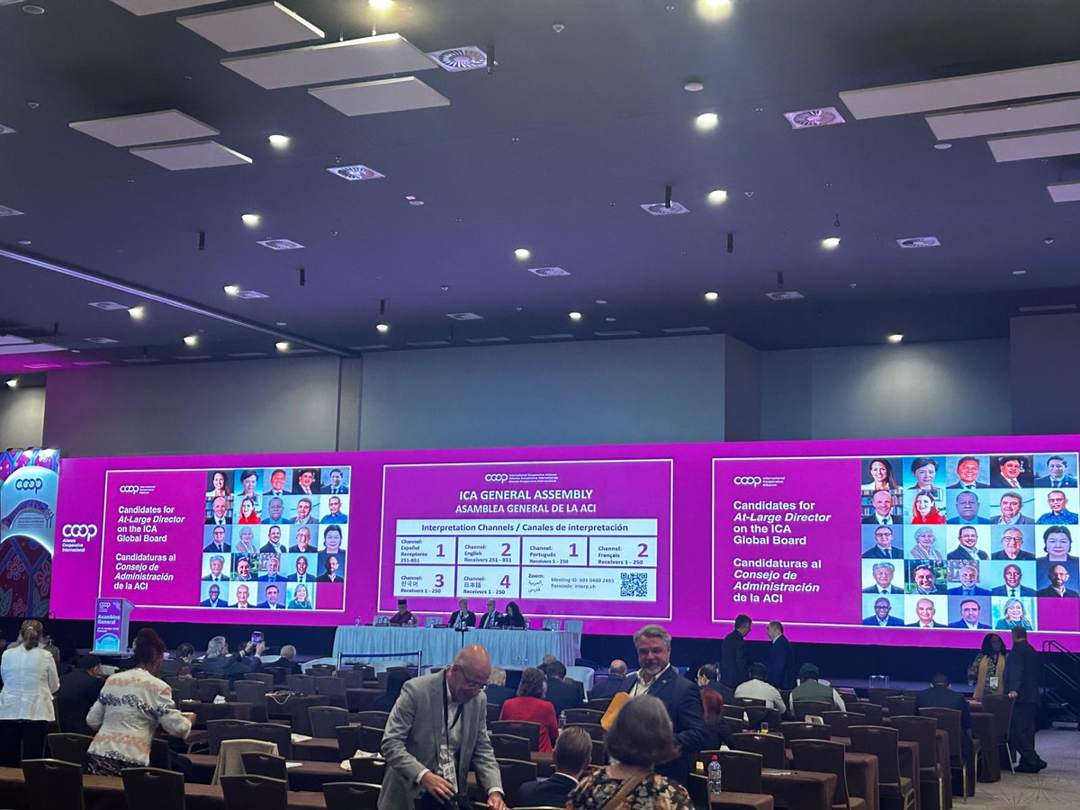 CUCACCuruguay's tweet photo. Presentes en la votación de autoridades de la Asamblea General de la ACI que se está desarrollando en el día de la fecha con candidatos de diversos países del mundo.

#Cucacc 
#ahorroycredito 
#cooperativas https://t.co/KhDiHKAzmX