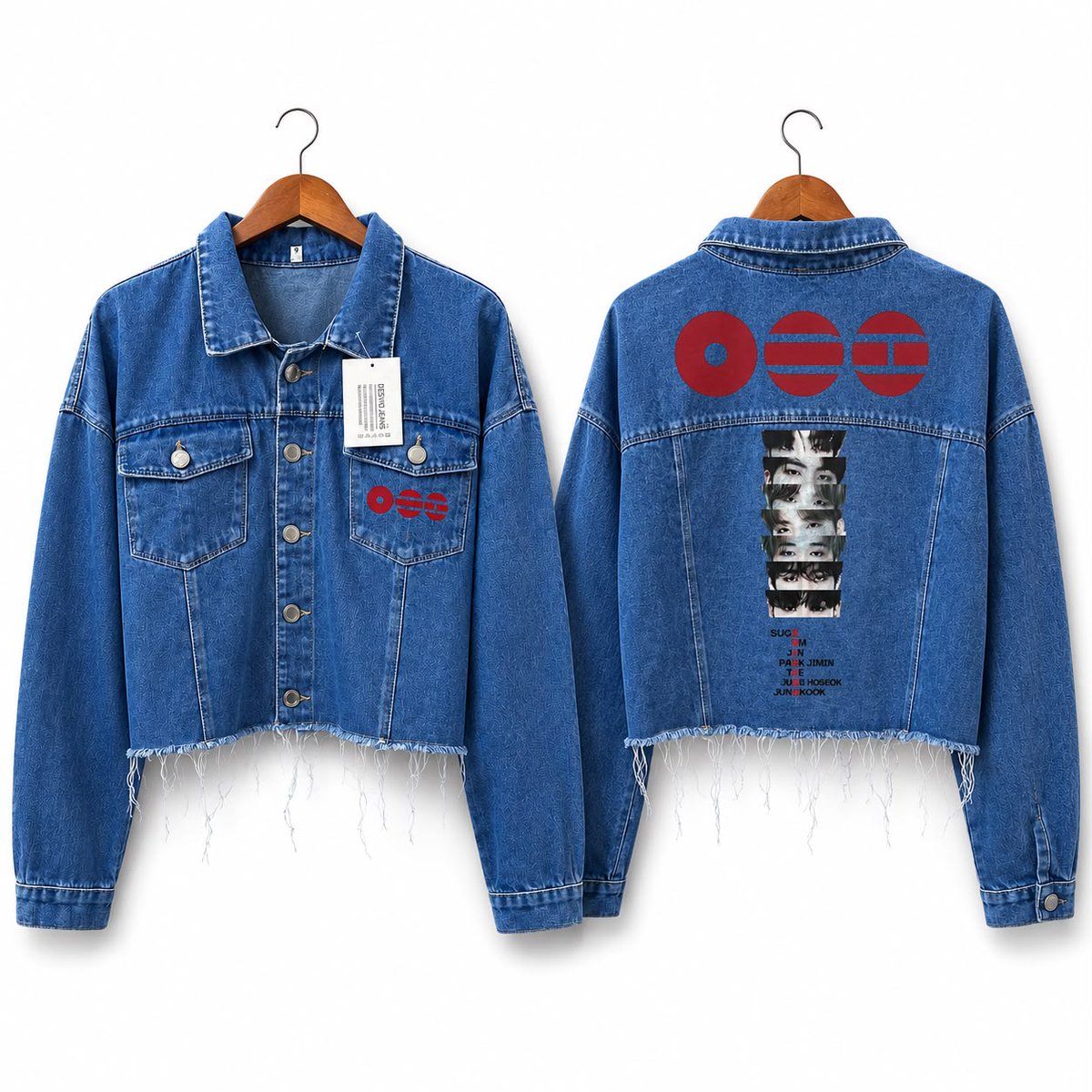 leandrobosco's tweet photo. Atención ARMY Paraguay: llegaron camperas de jeans personalizadas inspiradas en BTS. Diseños únicos, talle oversize 42 al 46. Solo 1 unidad por modelo. 160. 000 Gs. Envíos a todo el país. Reservá la tuya. https://t.co/MSgiGjRrBa