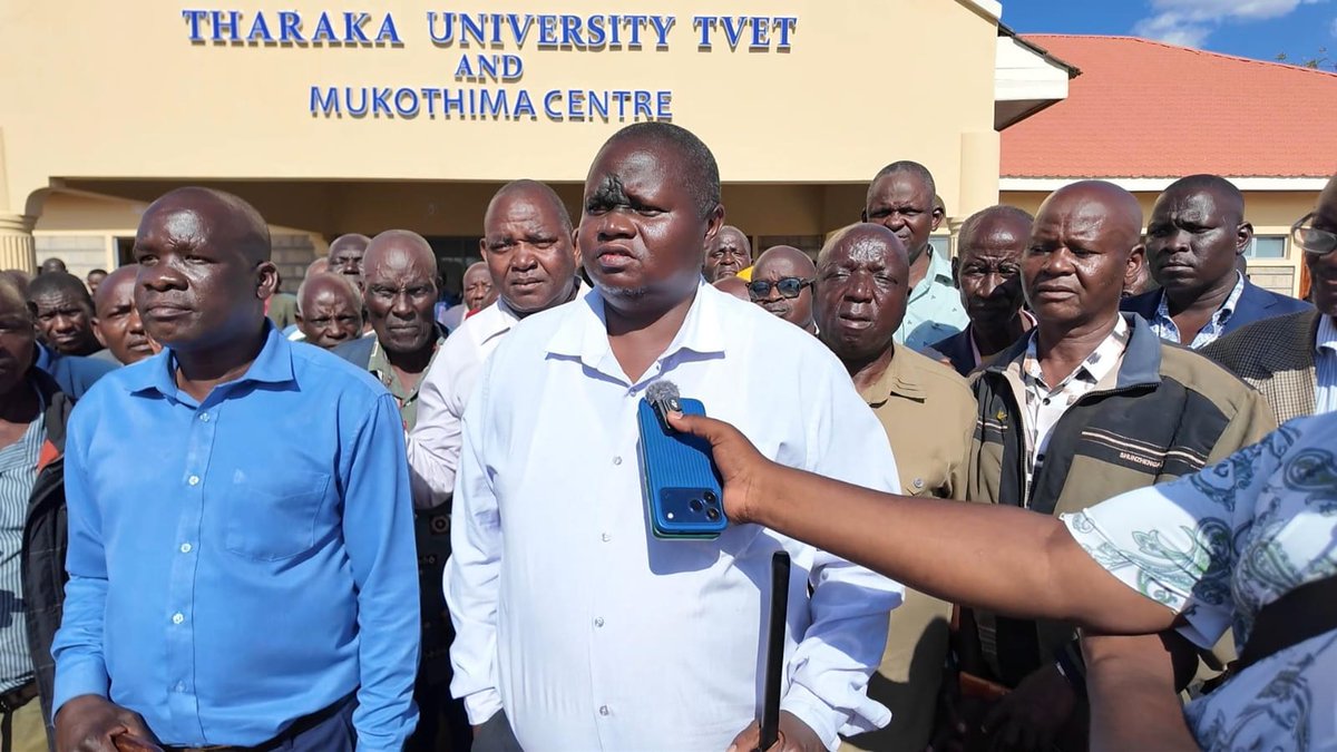 TharakaUni's tweet photo. Tharaka University's new baby Mukothima TVET Centre has received Njuri Ncheke elders' blessings. The institution established to offer tertiary education has big plans as Tharaka University seeks to bring vocational training closer to local communities.

Vice Chancellor/CEO, Prof Peter K. Muriungi, PhD, is upbeat that the Centre is on a growth trajectory of becoming an institution of higher learning. 

Read the full story on our website: https://t.co/uVLqeBS5hb

#TharakaUni #MukothimaCentre #NjuriNcheke #HigherEducation #CommunityDevelopment #YouthEmpowerment #TVET #UniversityExpansion