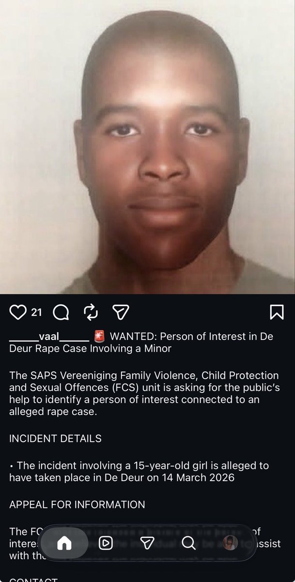 Tygerzs's tweet photo. @Abramjee He looks like the same person they were looking in Vereeniging in July for the same crime. https://t.co/Nwj9QDcp2O