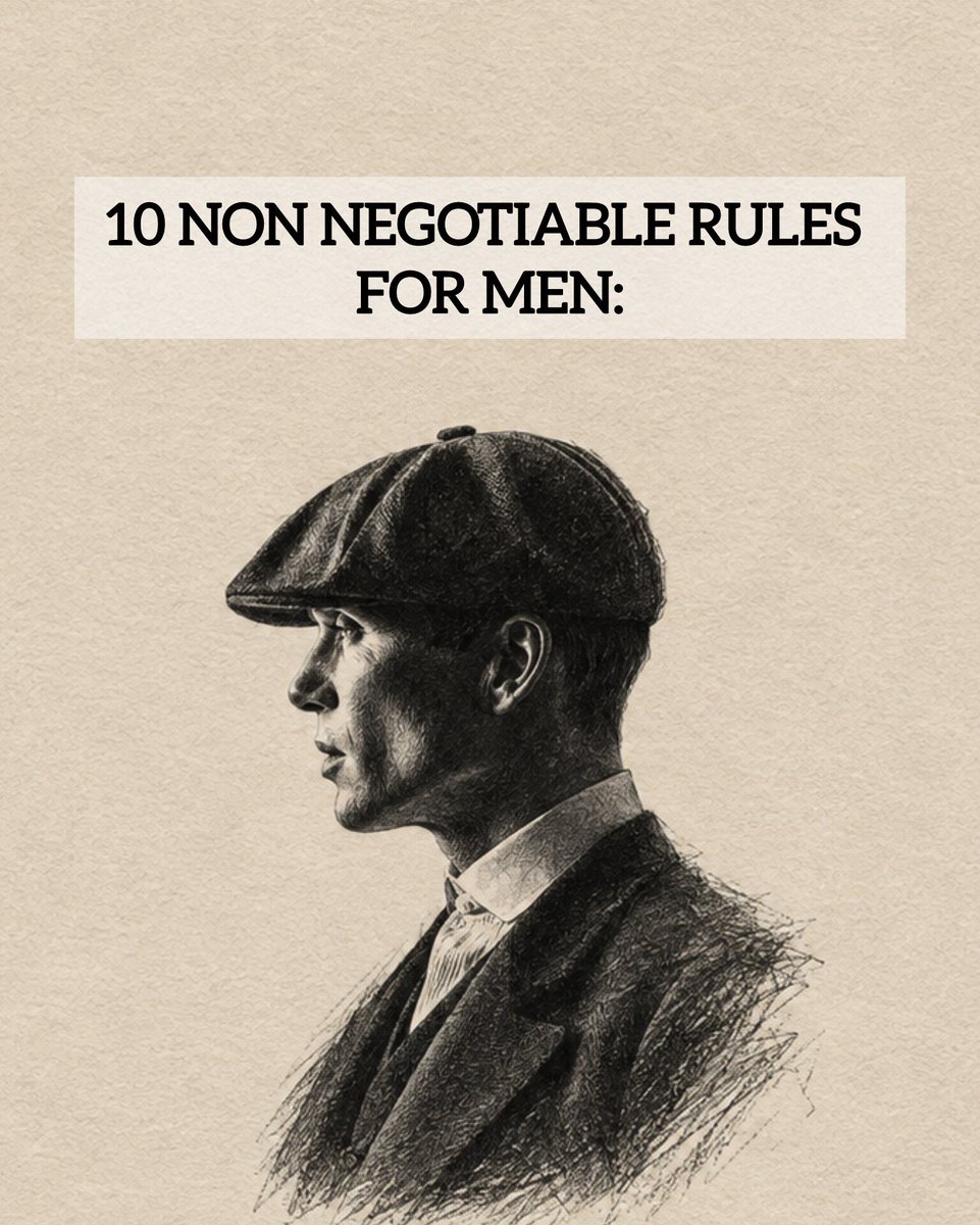 masculinenotess's tweet photo. 10 Non Negotiable Rules For Men: 🧵

1. Keep your word. If u say it, do it. https://t.co/8CbenaJkjL