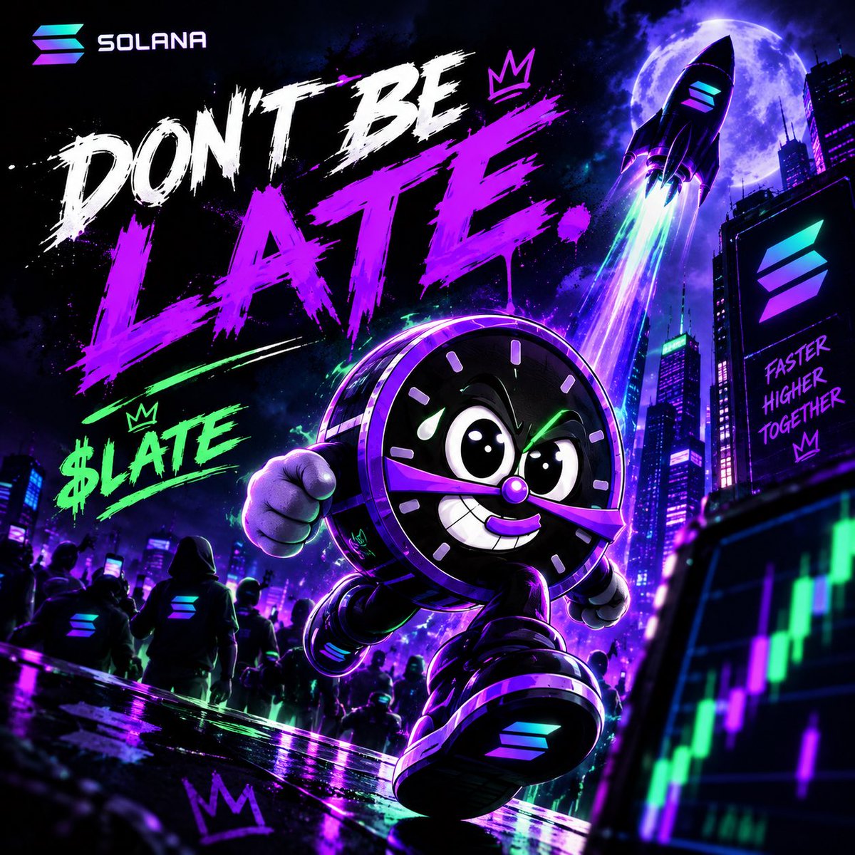 LATEonSOL_'s tweet photo. 🚨 MEMECOIN SEASON DOESN’T SEND AN INVITE.

It starts quietly.

Then one coin catches fire.
One community takes over the timeline.
And suddenly everyone is asking:

“HOW DID I MISS THIS?”

$LATE is built for the ones watching before the crowd arrives. ⏰

Solana.
Community.
Timing.

Don’t be late.

$LATE 🟣🟢

#Solana #Memecoins