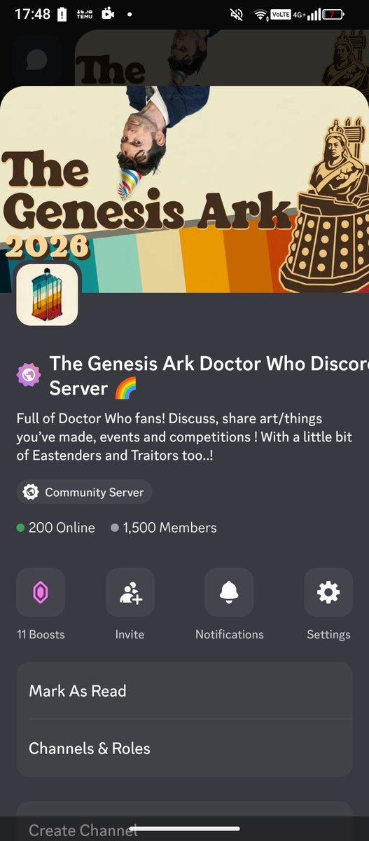 The_14th_Editor's tweet photo. @fakeframestudio @TWW4SC Oh what the Self Proclaimed Greatest Doctor Who Discord 🤣

Already Exists Btw 

1500 Members > like 2 🙏🥀 https://t.co/vNG4gMxKde
