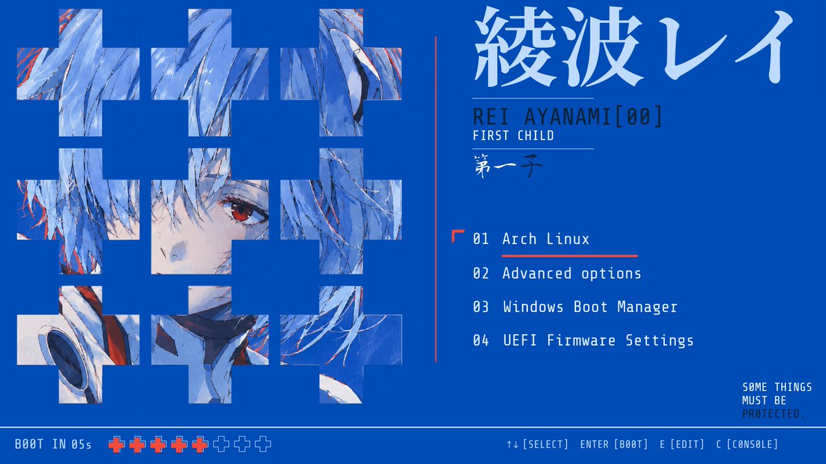 Aleph1_9012's tweet photo. Final Release of Evangelion grub themes 

You can try the themes here: https://t.co/cWuVYthQYr https://t.co/VyLKb9bn5X